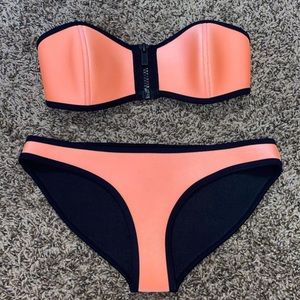 Authentic Triangl strapless zipper bikini